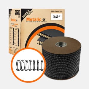 Bobina Arillo Metálico 3/8" (Paso 3:1) Negro