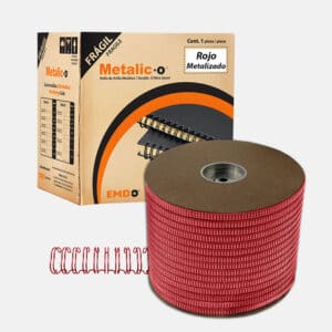 Bobina Arillo Metálico 9/16" (Paso 3:1) Rojo Metalizado